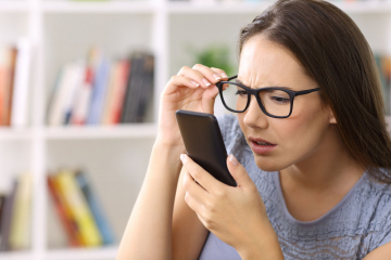 Our eyes are not optimised for phones and can cause eyestrain